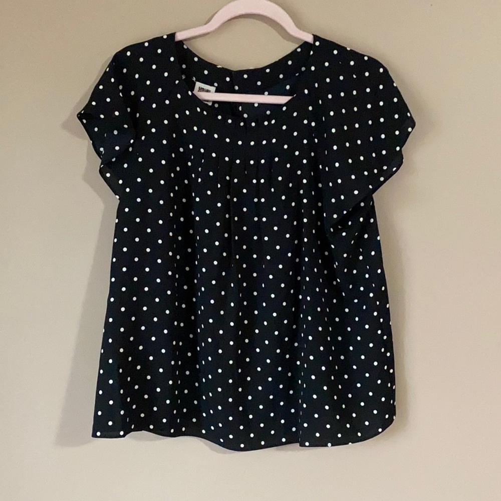Anne Klein polka dot shirt